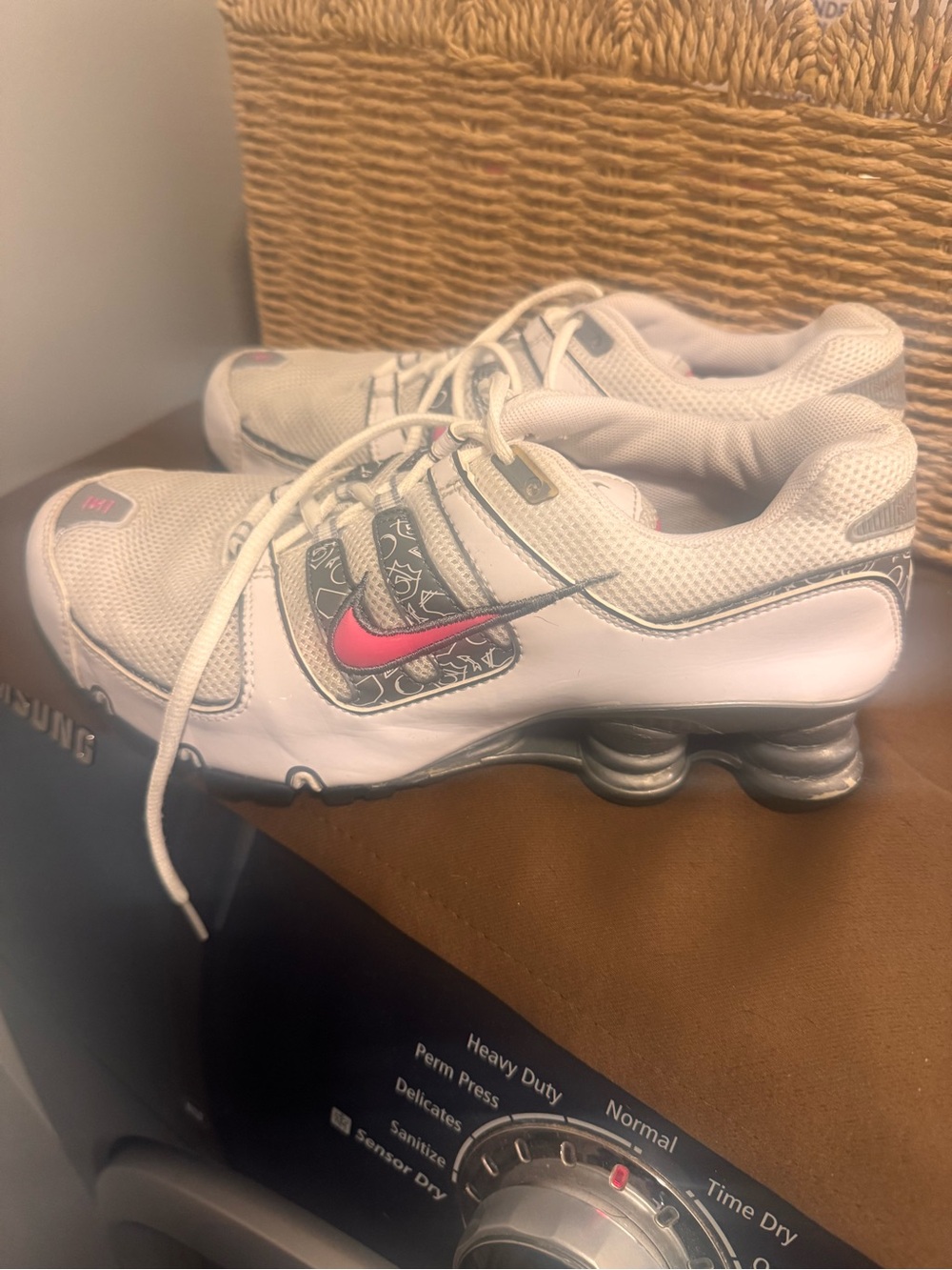Nike Women’s White & Pink Shox Running Shoes